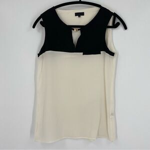 Network Women’s V Neck Sleeveless Chiffon Color Block Blouse size XS